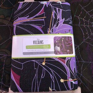 New Disney Villains Maleficent 1 Yard Cotton Fabric - Dark Purple & Black